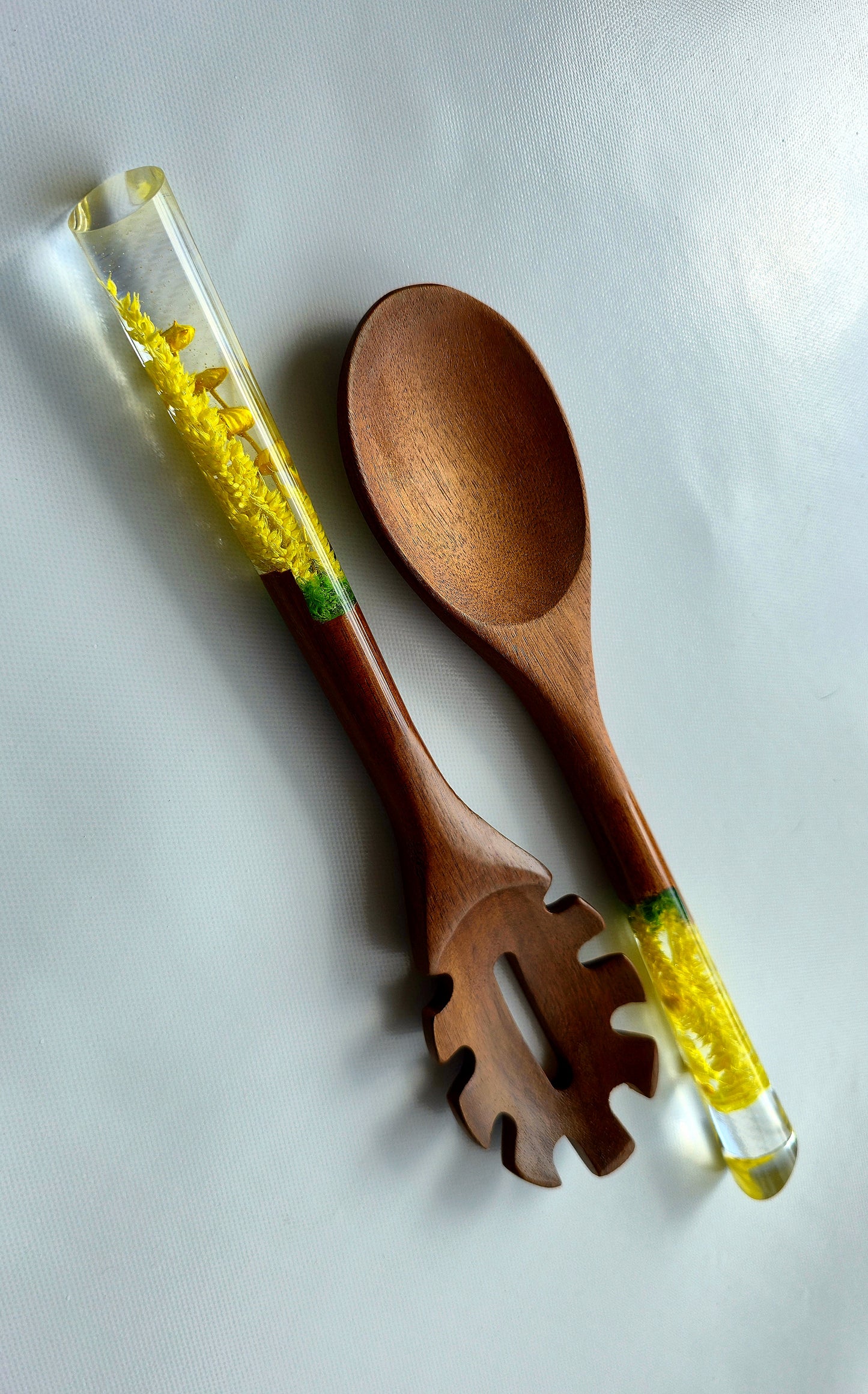 Yellow Musk Serisi 5 Parça Akasya Pişirme, Servis, Kaşık ve Spatula Mutfak Seti